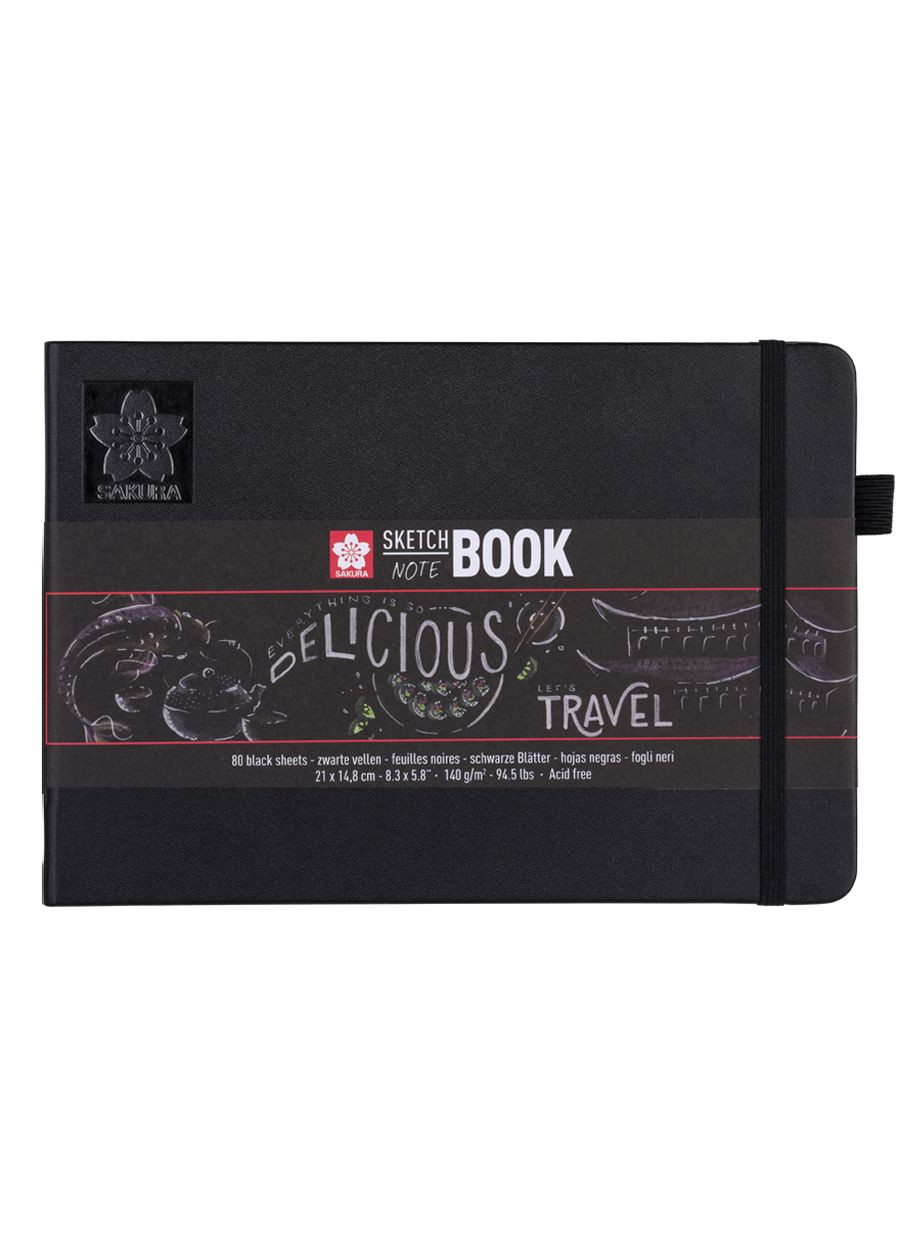 Блокнот для графики Sketch Black А5 (14.8x21см) 140 г/м2 80 листов (94141004) Sakura (335394151)