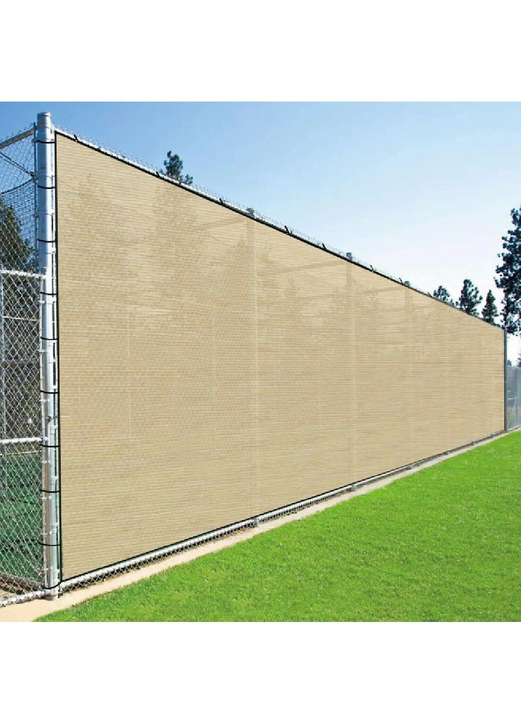 Затеняющая сетка для забора (2 х 3м) Молочный No Brand (332637320)