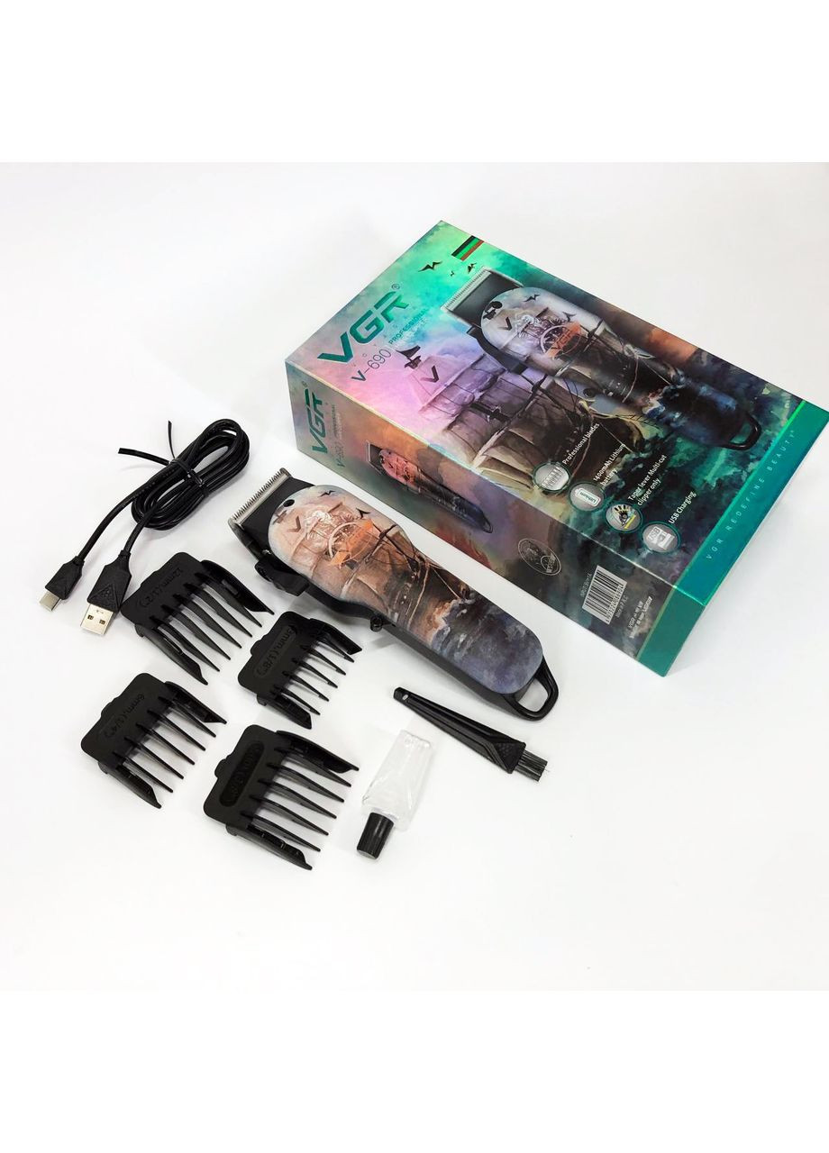 Машинка для удаления волос на лице V-690, Тример для стрижки профисиональный, Триммер DL-940 для висков VGR (351486363)