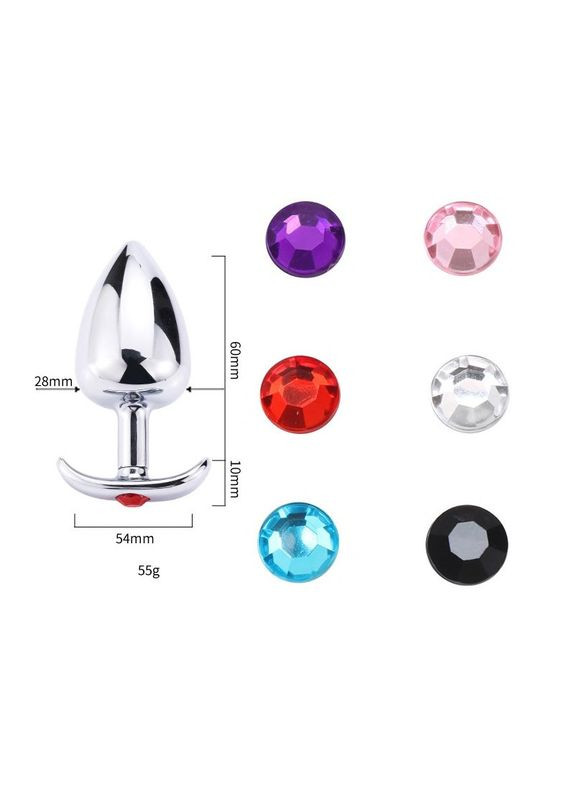 Анальна пробка S 2,8 СМ якір з вузькою ніжкою Tiffany Anal Plug розмір із кристалом Focus (303901907)