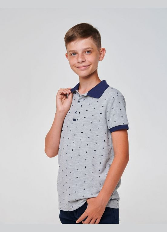 Футболка-поло (короткий рукав) Малюнок на сірому Smil (298533318)