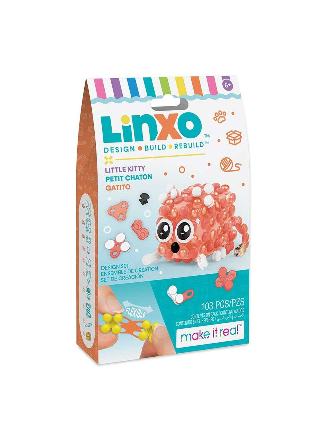 .Linxo: Набор для создания брелоков-трансформеров 'Зверята' - Котенок Make it Real (331298847)