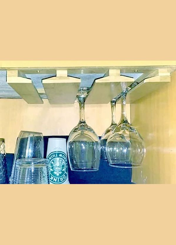 Полиця для келихів з дерева Дженола бланже (ОБС-007401) No Brand (327423171)