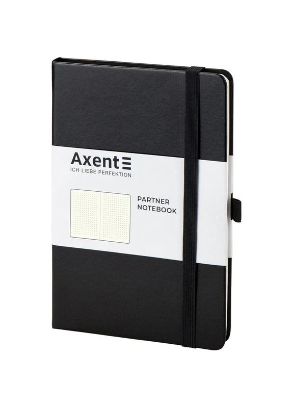 Блокнот " " /8306-01-A/ Partner, 125*195/96л, точка, черный (1/18) Axent (393780979)