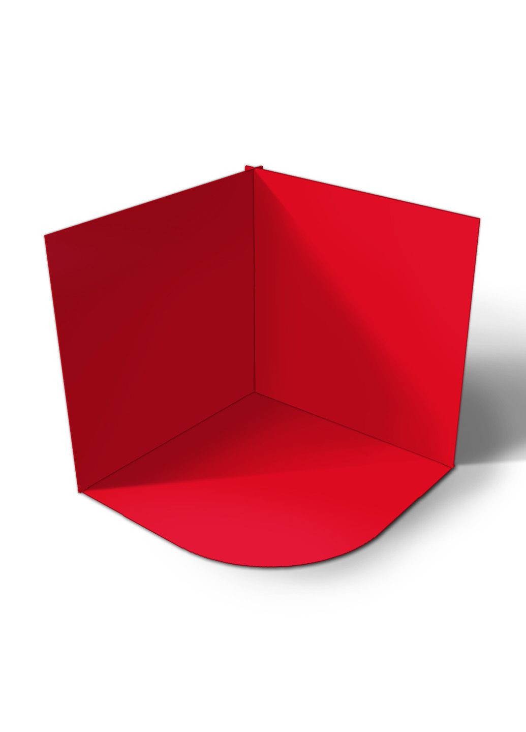 Фотофон 3D для предметной фотосъемки ПВХ угловой Красный 50х50х50см (FFP-036) No Brand (316702794)