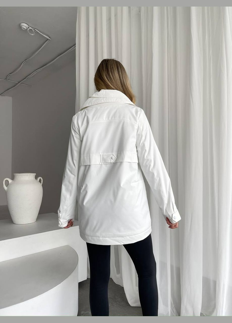 Белая женская теплая куртка цвет белый р.xxl 450316 New Trend