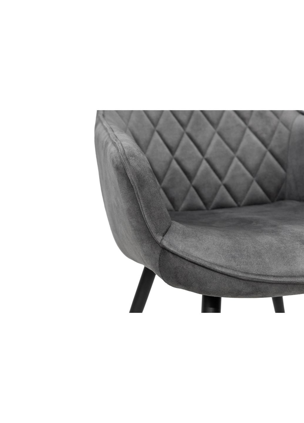 Кухонний стілець NAOMI велюр Темно-сірий/Чорний 857530-01 857530 Comfort Line (355467854)