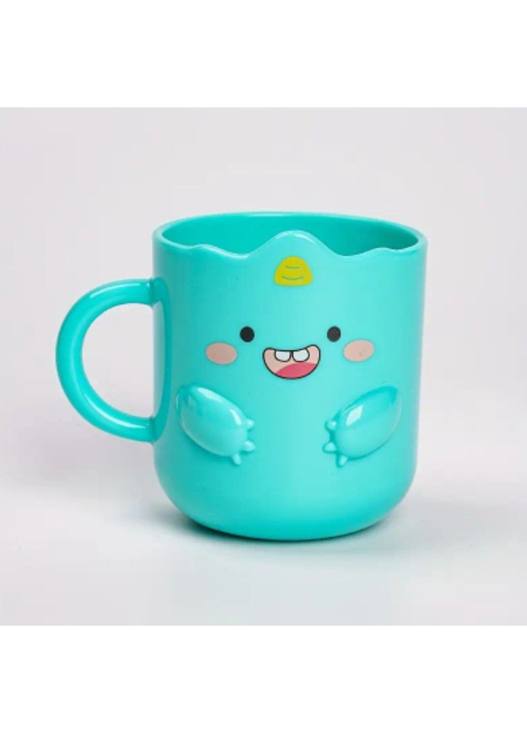 Детская кружка с милым динозавром, пластиковая, бирюзовая No Brand (351470208)