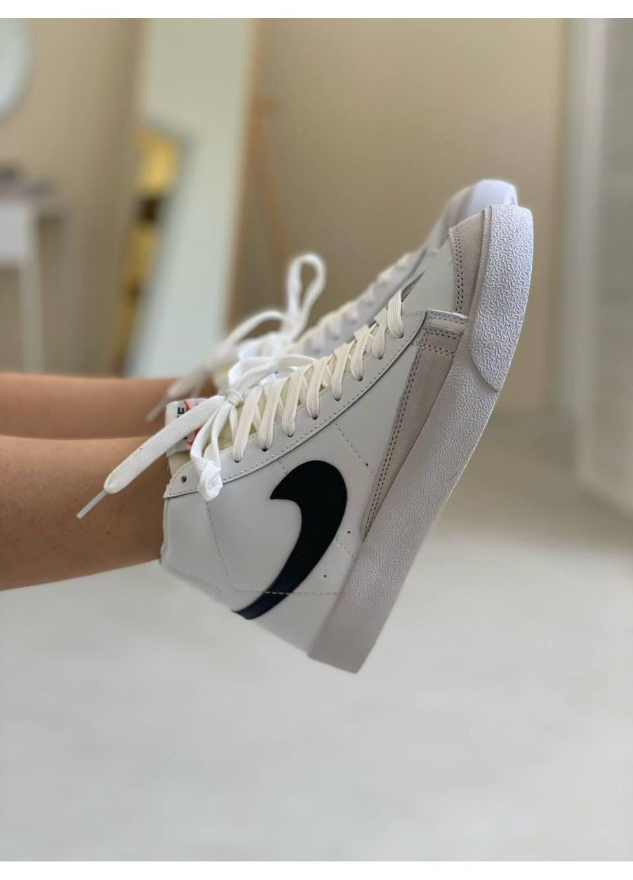 КРОССОВКИ ЖЕНСКИЕ NIKE BLAZER 77 LOW ‘77 WHITE BLACK НАЙК БЛЕЙЗЕР No Brand чёрные демисезоны (367174722)