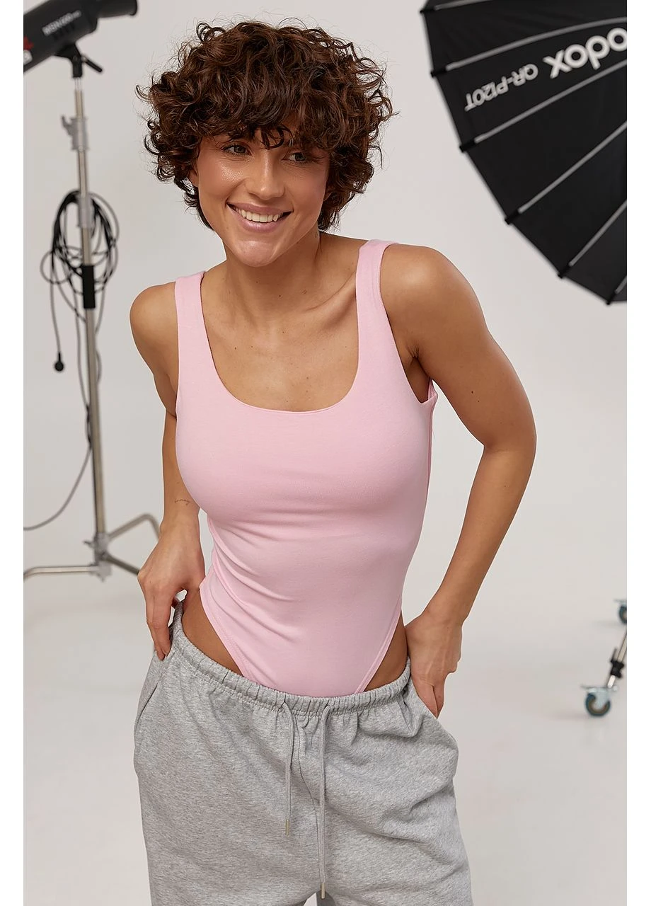 Женское однотонное трикотажное боди Lurex (381239040)