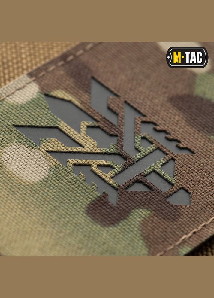 Нашивка Тризуб (стилізація) Laser Cut горизонтальна Multicam/Black M-TAC (315339060)