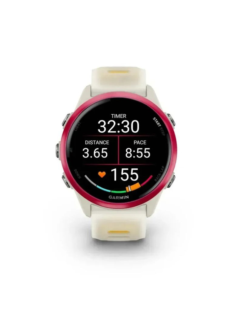 Смарт-годинник Forerunner 570 42mm Raspberry with Mango/Translucent Bone with Silver Buckle (010-02970-42) Garmin (362474854)