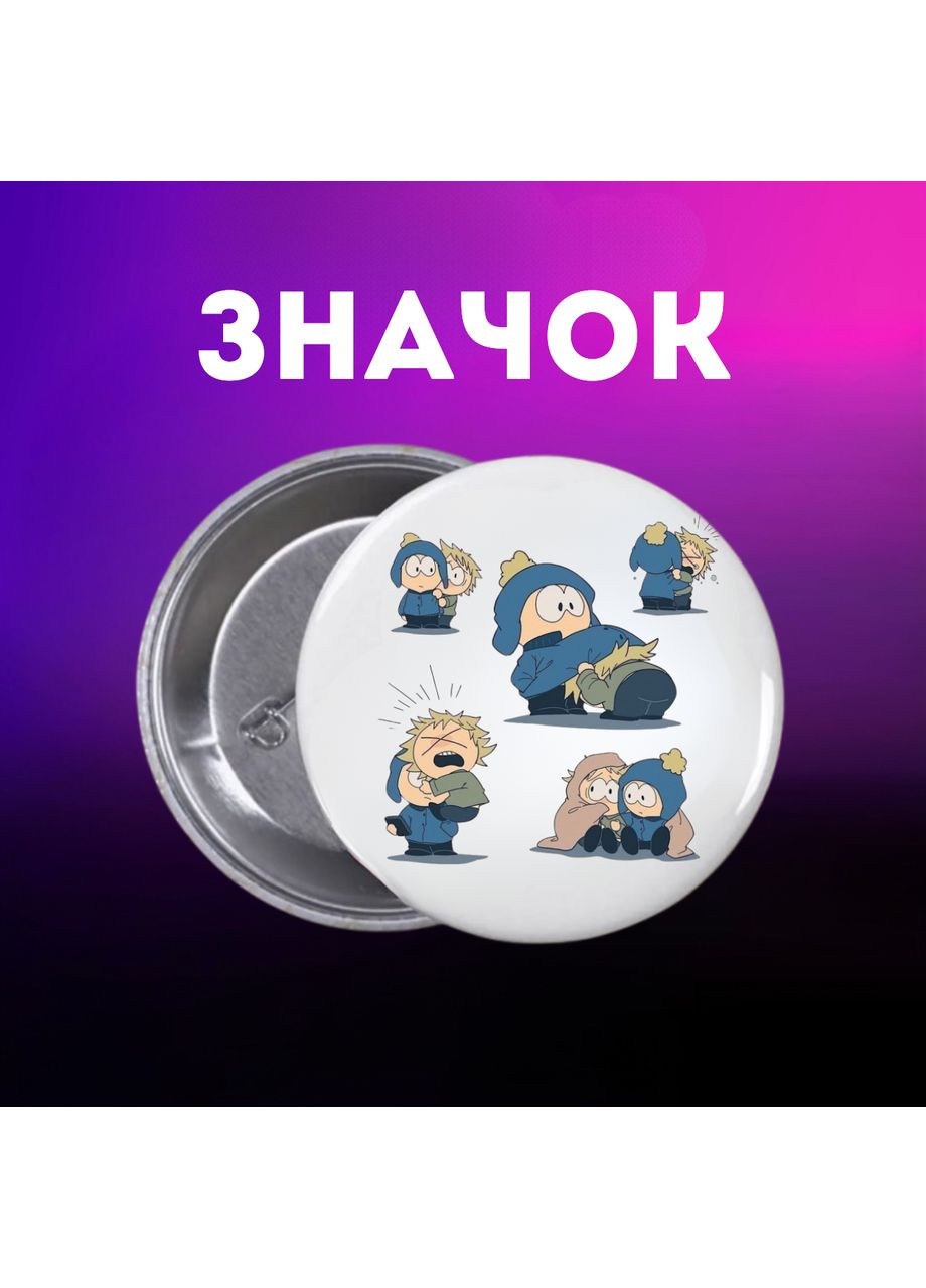 Значек Южный Парк Саус Парк South Park на булавке на рюкзак 44 мм 1 шт Shantou (358929926)