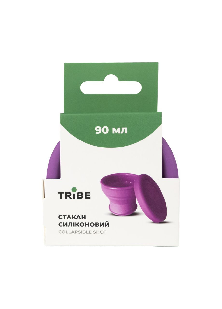 Стакан Collapsible Shot 90 мл с крышкой силиконовый T-FF-0030, plum Tribe (366220489)
