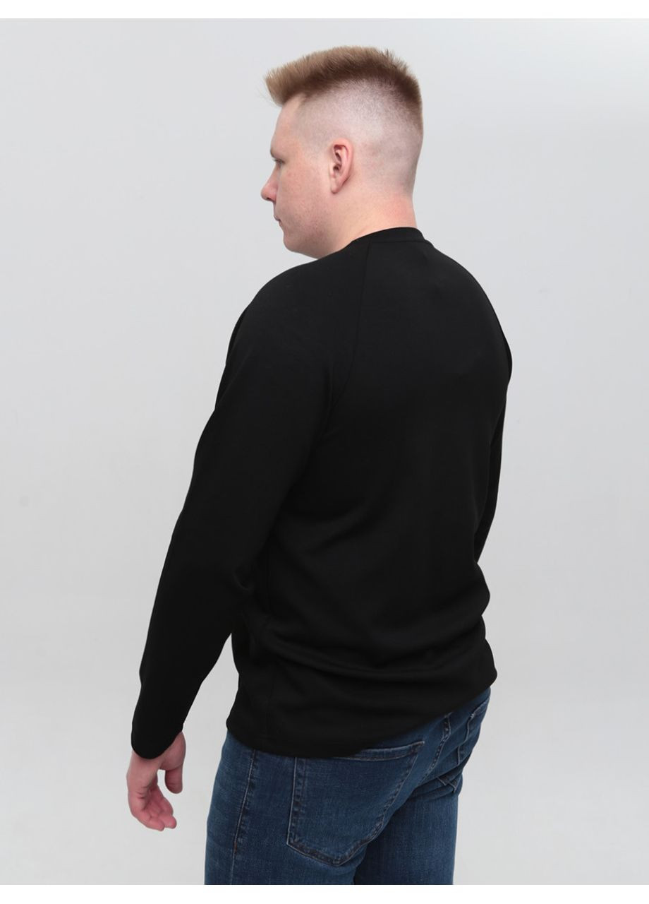 Мужской лонгслив черный прямой Wise Пряма (367582990)
