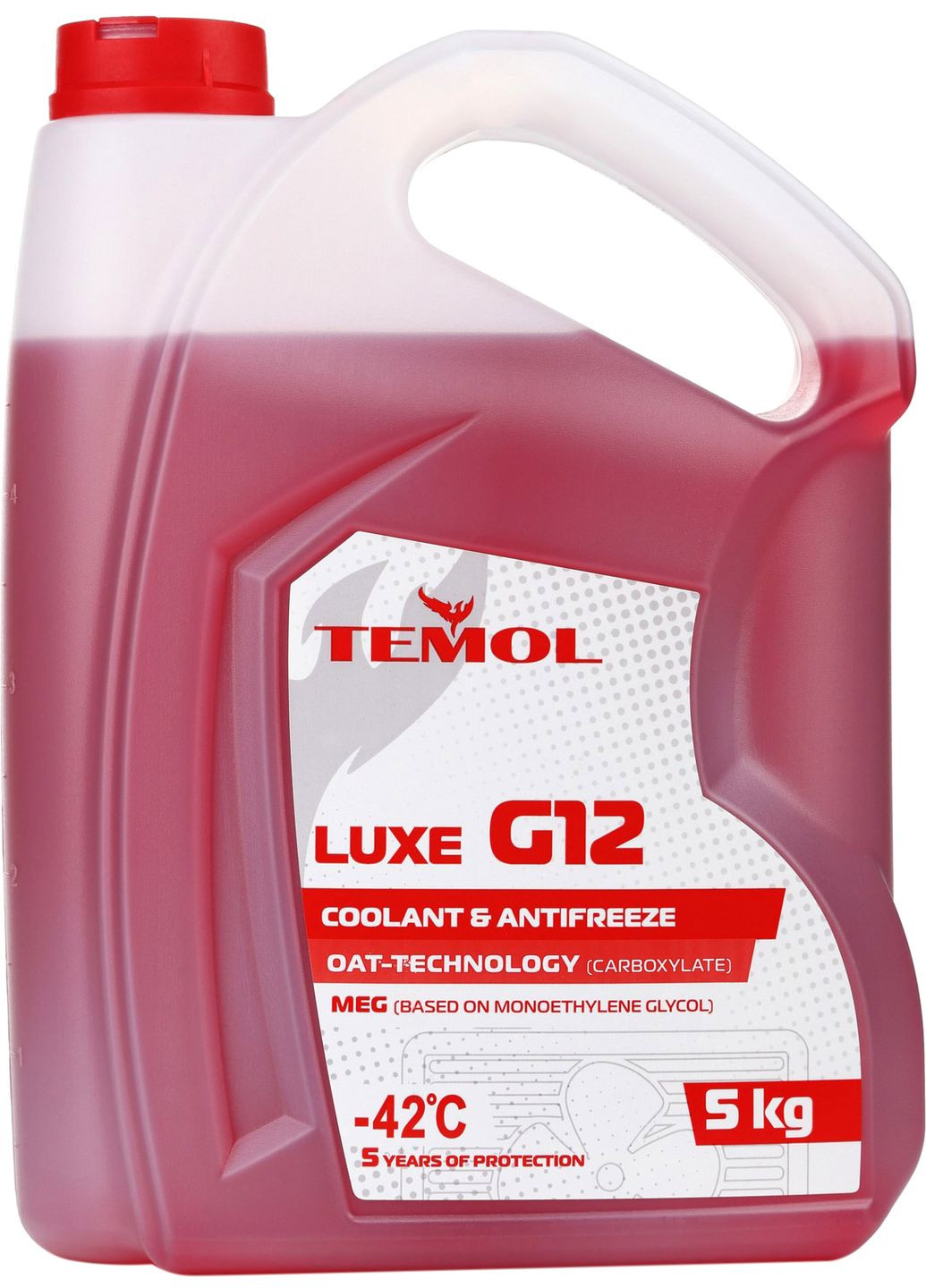 Охлаждающая жидкость LUXE G12 RED (5 л) антифриз красный (41091) TEMOL (294335731)