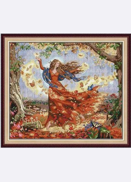 Набір для вишивання за нанесеною на канву схемою "Butterfly Fairy 14". AIDA 14CT printed, 49*43см Joy Sunday (313614134)