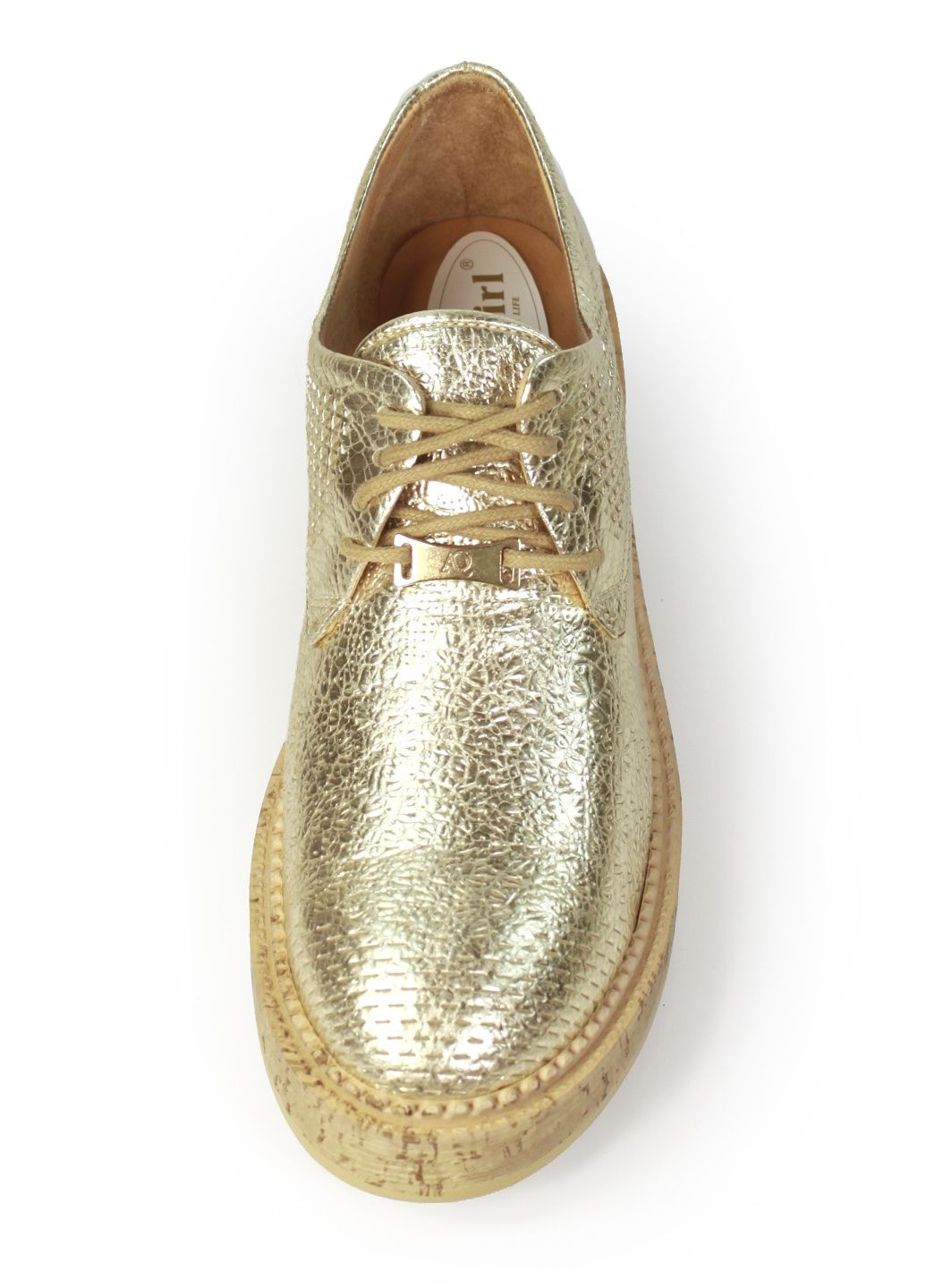It-Girl Женские туфли дерби золотой з натуральная кожа, — лето (317243204)