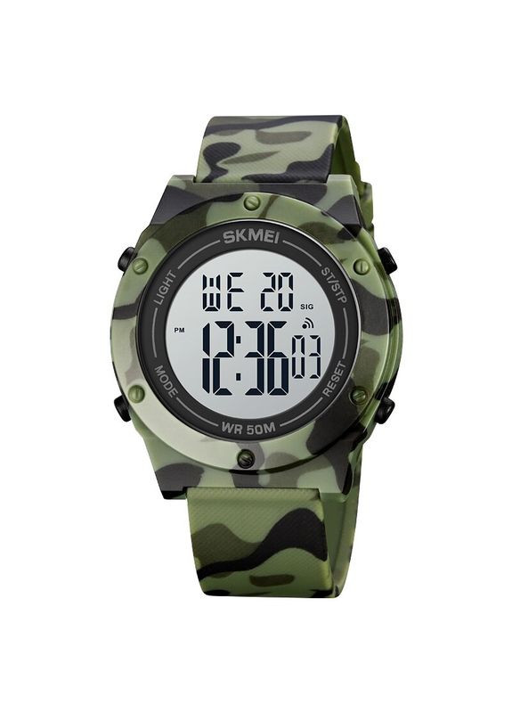 1772CMGNWT Camo Green-White электронный спортивный, армейский, сasual Skmei (324089374)