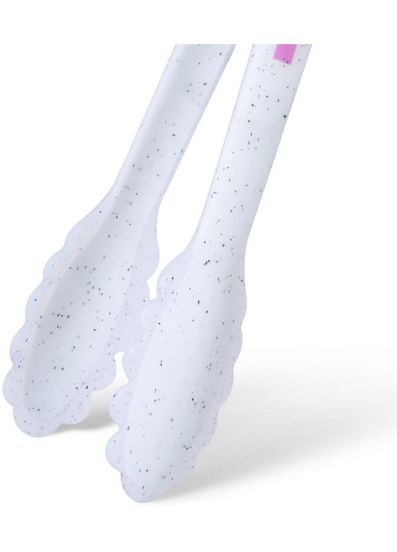 Щипцы кулинарные белые 23см для переворачивания мяса и салата силиконовые нейлоновые Fissman (368977085)