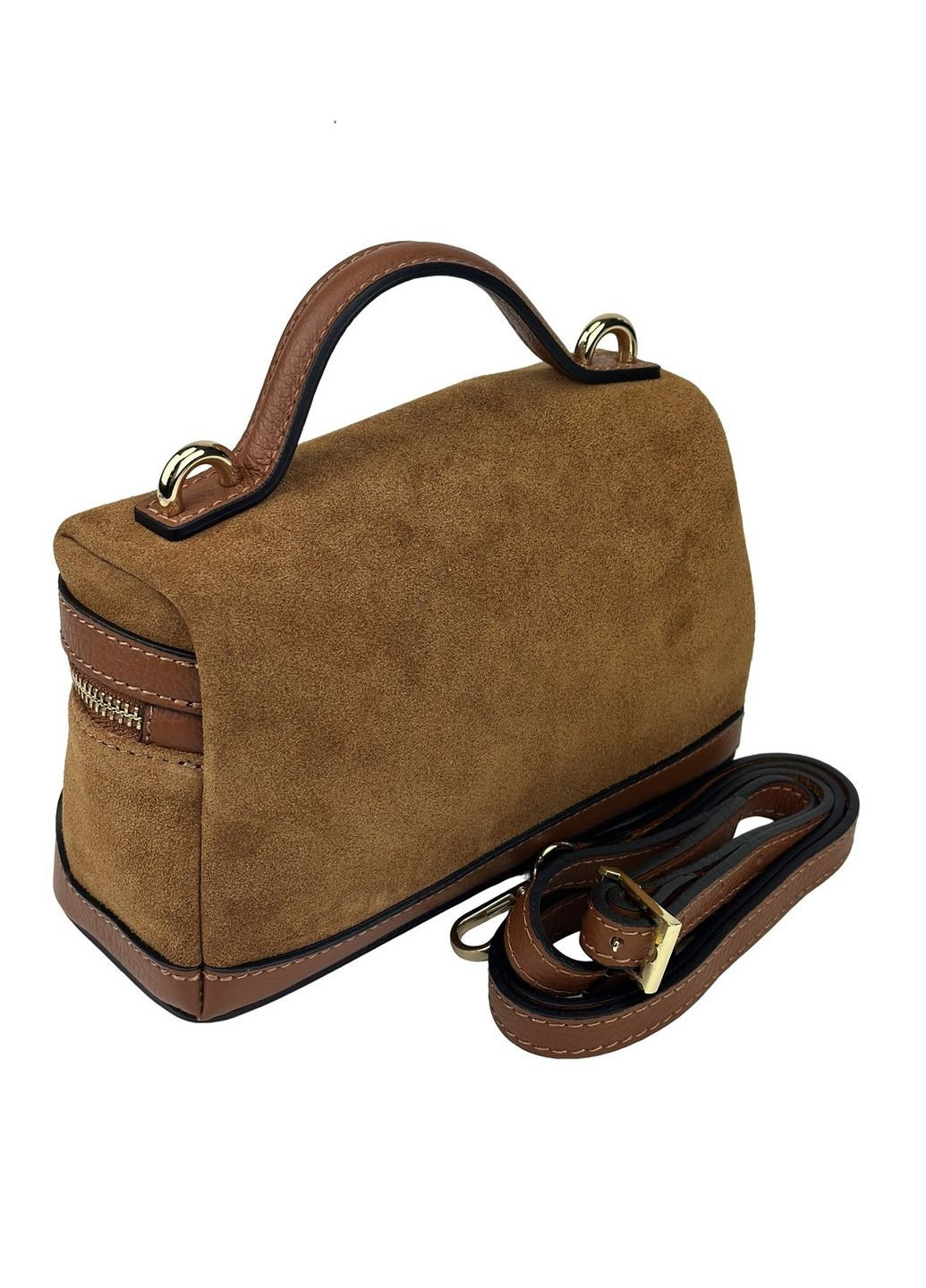 Сумка кросбоді маленька містка жіноча з натуральної замші RoyalBag F-IT-98885 (331532808)