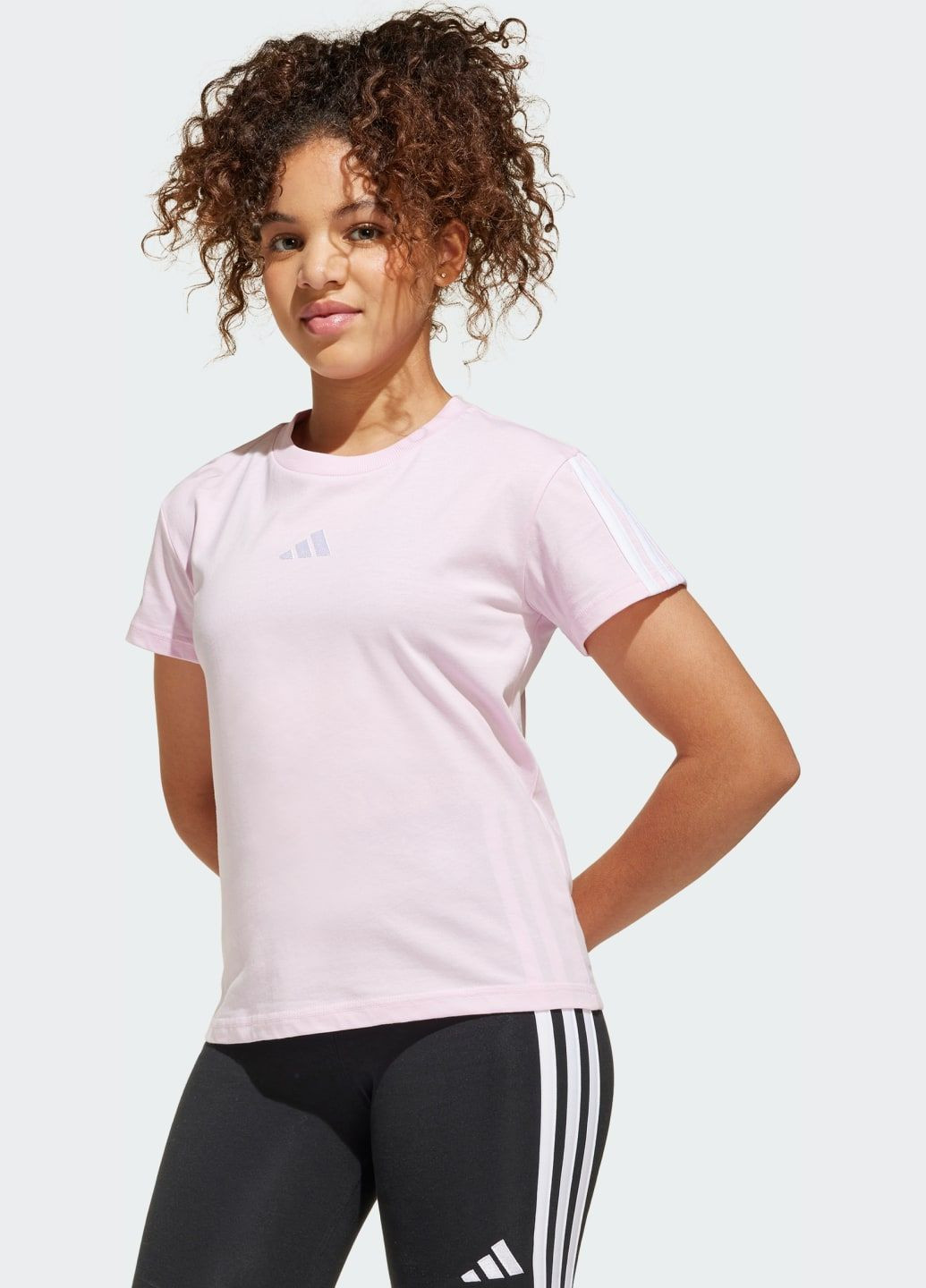 Рожева демісезонна футболка essentials kids adidas