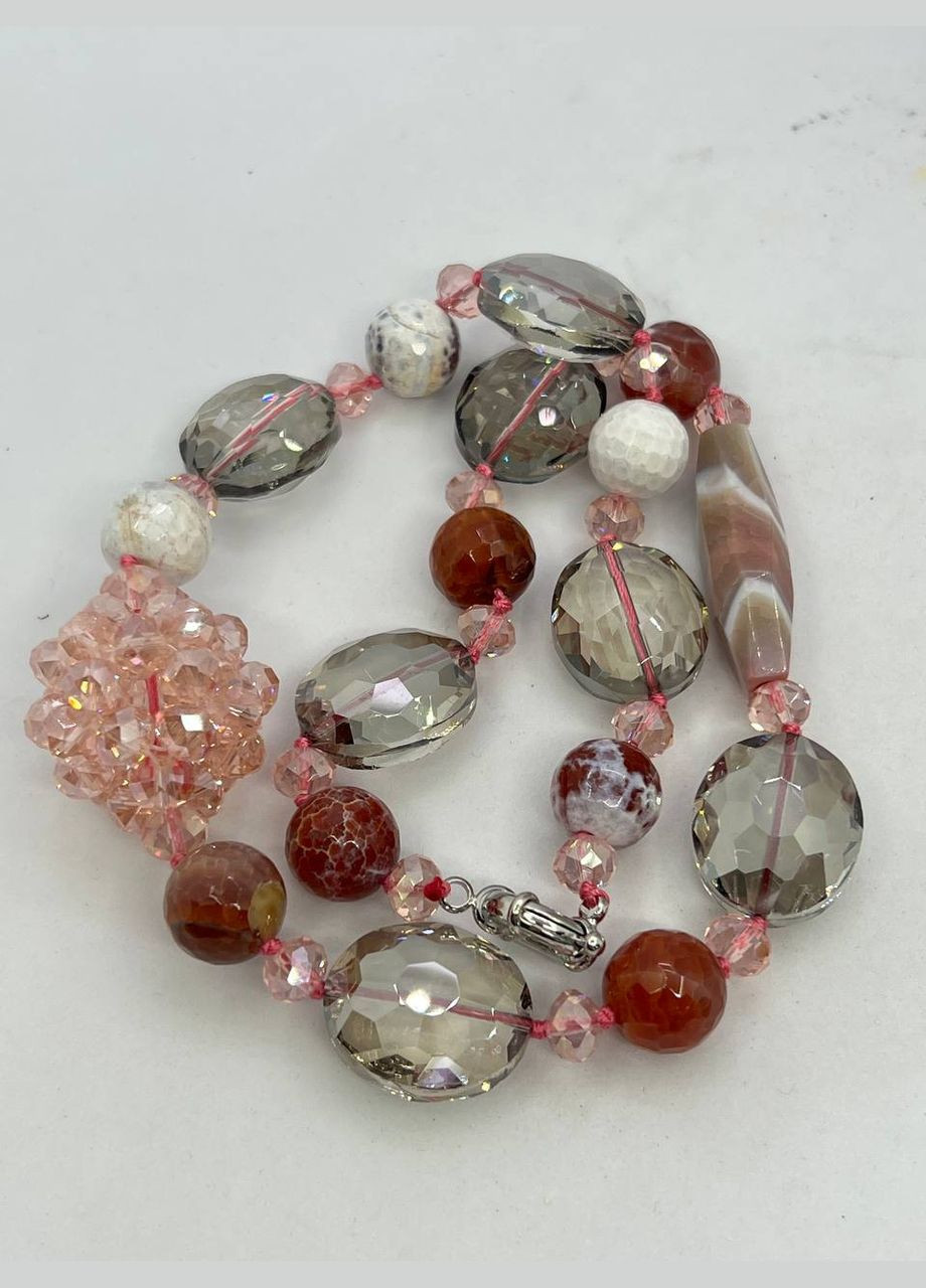 Бусы агат и чешское стекло 50 см No Brand (327273166)