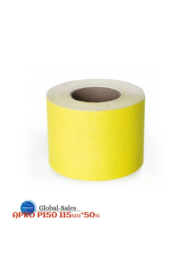 Шлифовальная шкурка 115 мм x 50 м x P150 бумажная (828162) Apro (365253401)