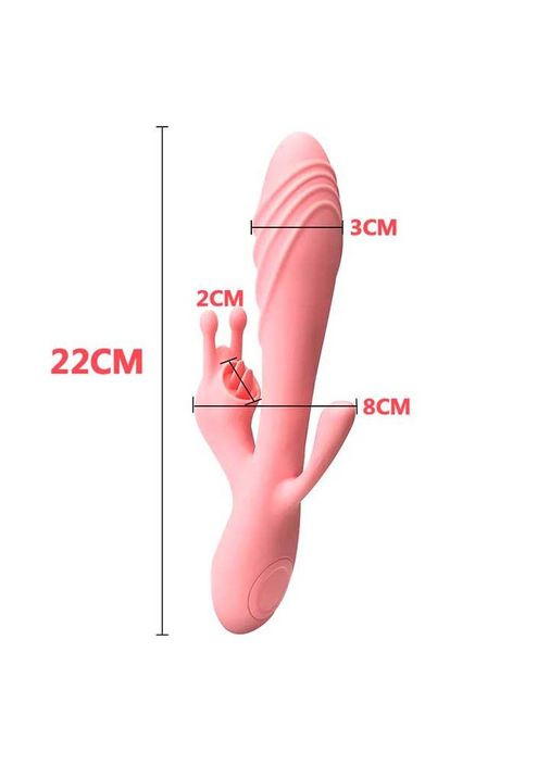 Вібратор Rebbit 3в1 з підігрівом 12 режимів вібрації Drive No Brand (322400414)