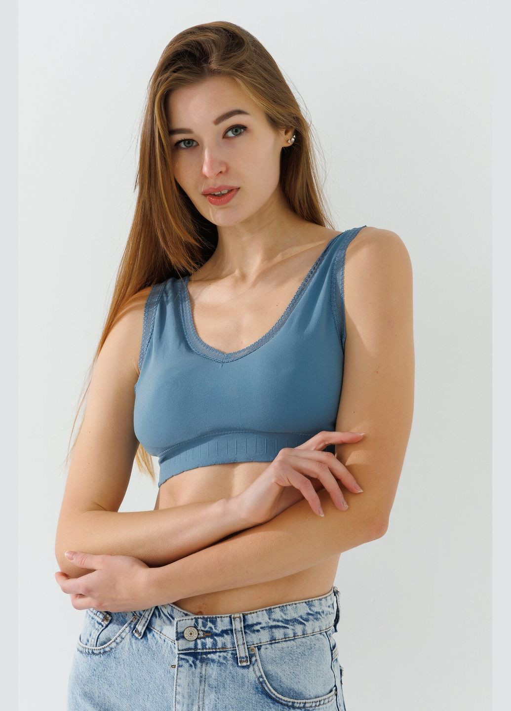 Топ с кружевом женский 2706 Разноцветный shop (2000902914366) Lavolle (362928865)