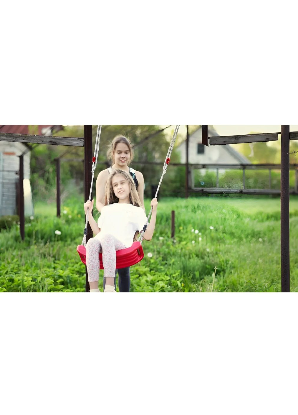 Підвісна гойдалка із регулюванням довжини навантаженням до 50 кг для дому дачі 105-175x43x16,5 см (479984-Prob) Червона Unbranded (327608381)