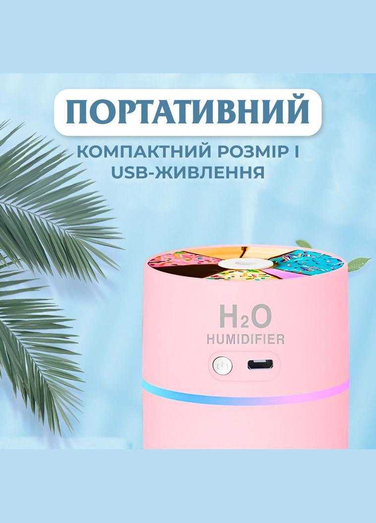 Зволожувач повітря H2O Humidifier 450ml Happy Life HPBH16986P (302391404)