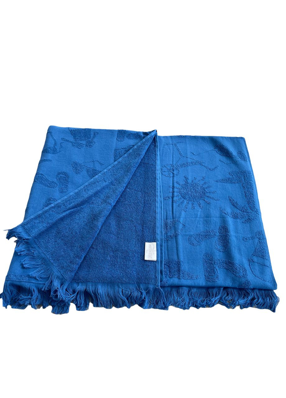 Пляжное полотенце Maison Dor Miami Navy хлопок 100-200 см синее Maison D'or синий