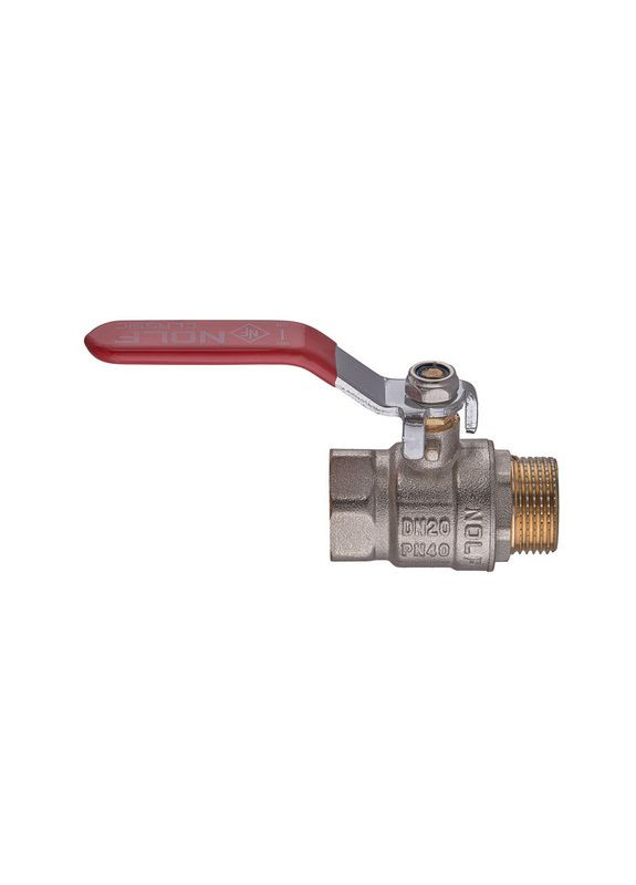 Кран кульовий classic NFC.621-08-3/4" FM ГШВ, ручка "важіль" червона (NF3139) NOLF (338426303)