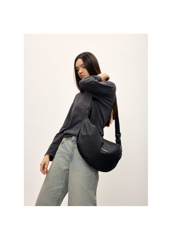 Жіноча сумка HOBO Bag-glove чорна тканева Sambag (369009868)