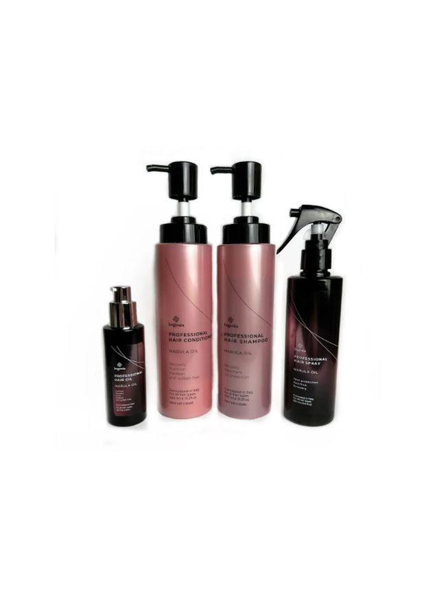 Набір: спрей, кондиціонер, шампунь, олія Professional Hair Marula Oil Bogenia (267507038)