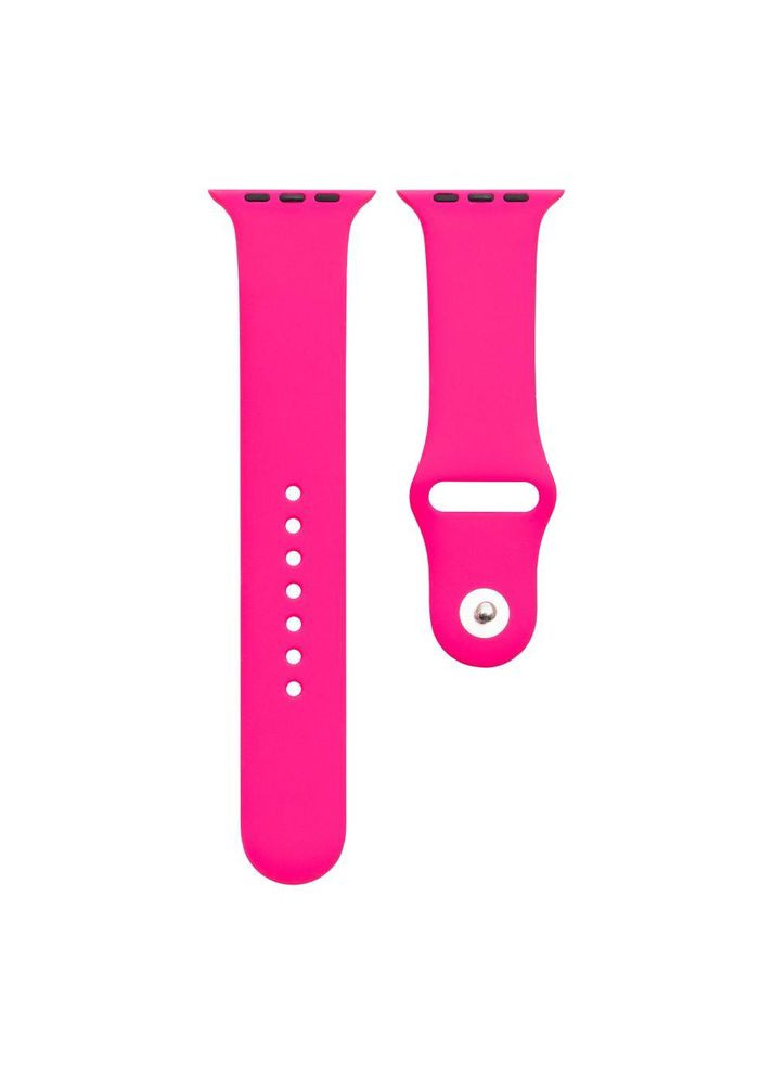 Ремінець для Apple Watch Band Silicone One-Piece Size-L 42/44/45/49 mm Shiny Pink No Brand (362670115)