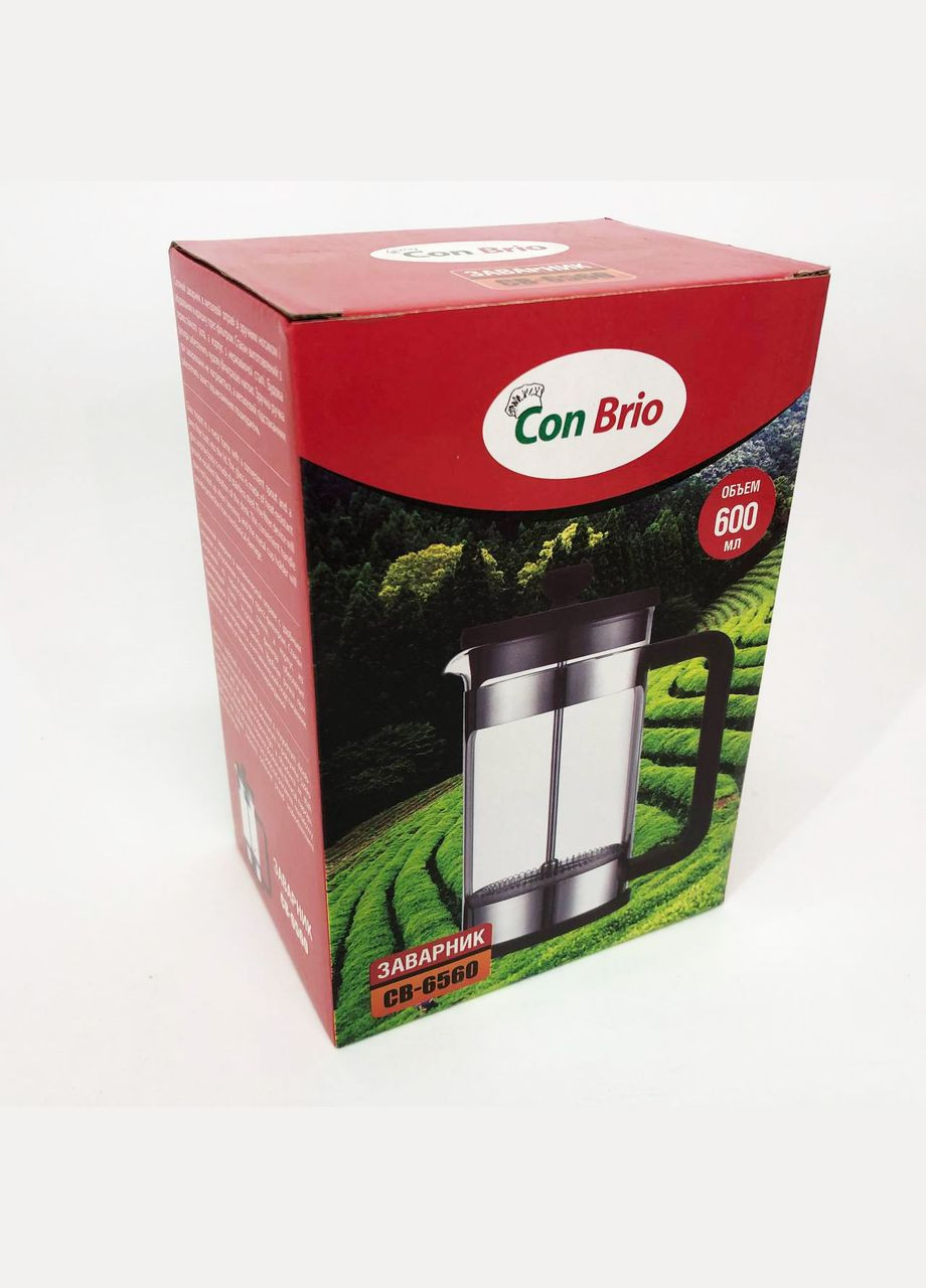 Заварной стеклянный чайник CB-6560 600 мл, Чайник самовар стеклянный, UH-661 Чайник заварник Con Brio (349512078)