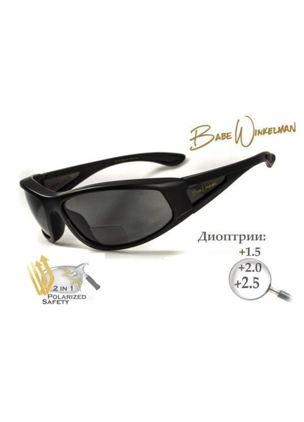 Бифокальные поляризационные защитные очки 3в1 Winkelman-2 (+2.0) Polarize (gray) серые BluWater (369932005)
