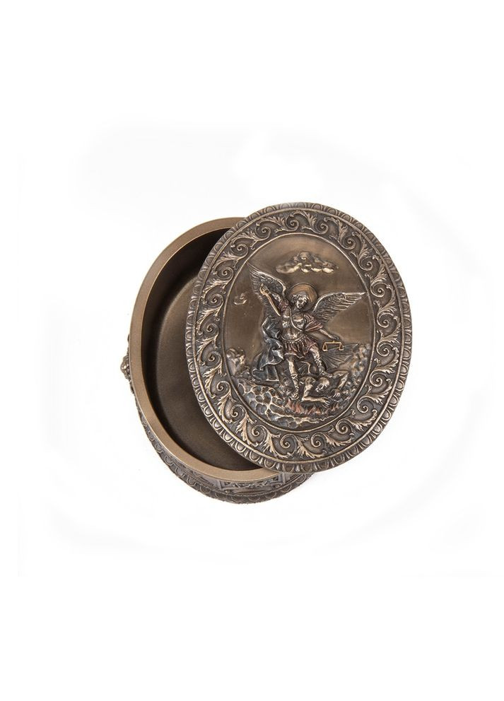 Шкатулка Архангел Михаил 12х9 см 75564 бронзовое напыление Veronese (302239527)