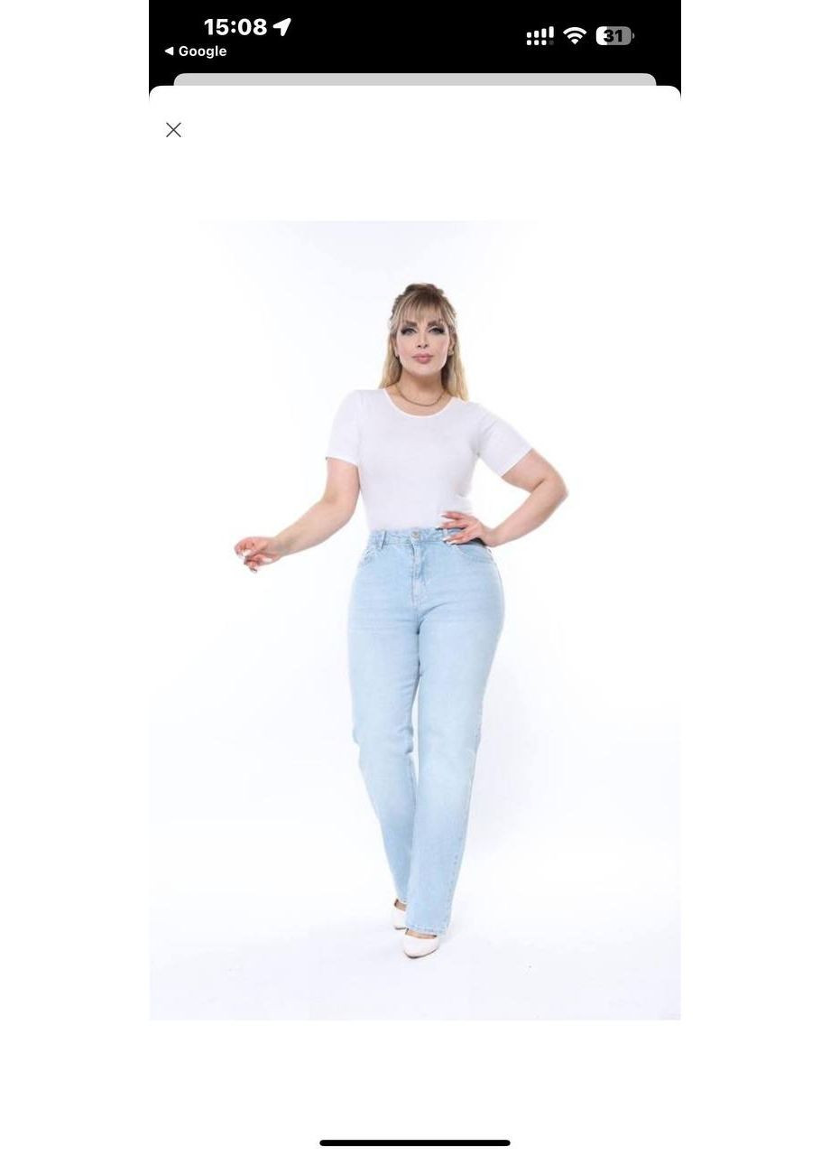 👖 Жіночі джинси зі збільшеними розмірами — заміри в описі GD/GL Модний простір - (360476274)