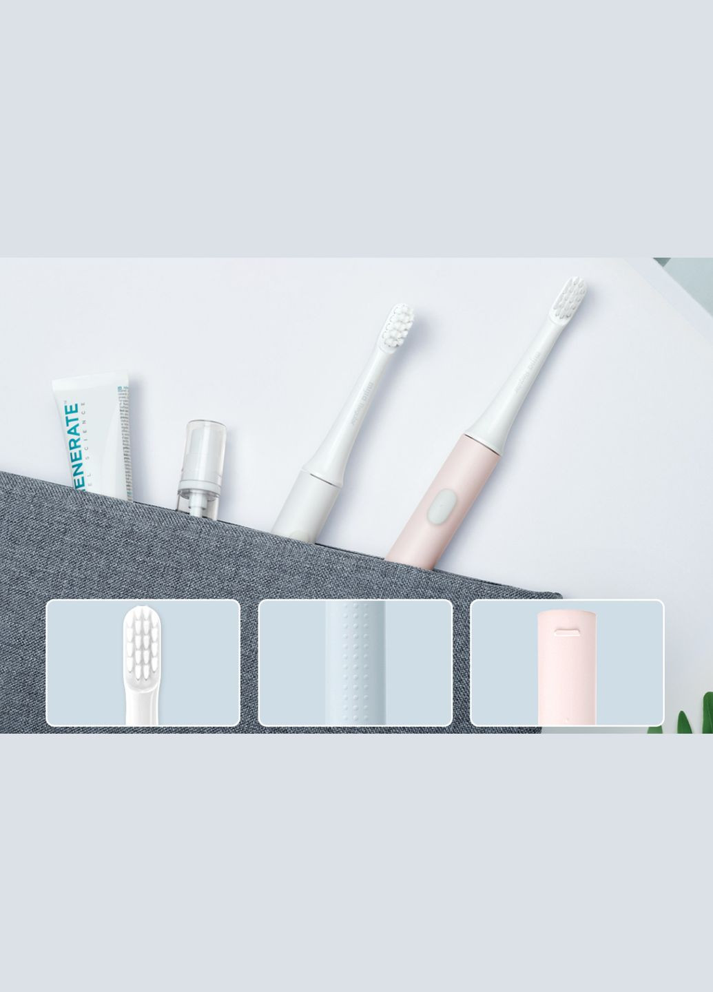 Электрическая зубная щетка Xiaomi Sonic Electric Toothbrush (T100) Blue MiJia (300524033)