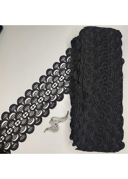 (1 метр) Мереживо макраме Sindtex 9 см колір - чорний (30 м-Y11561-1) Plus-plus (352747829)