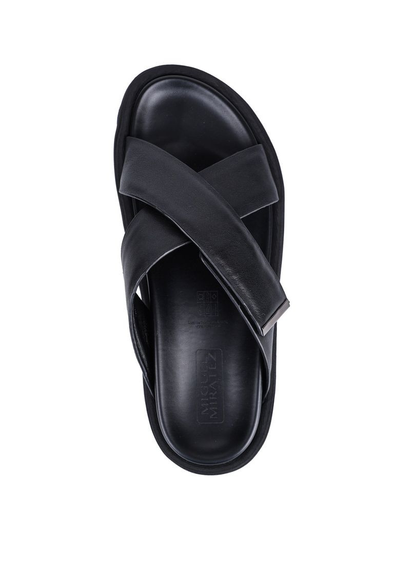 Чоловічі Шльопанці 2245-1 Чорний Шкіра Miguel Miratez (330179768)