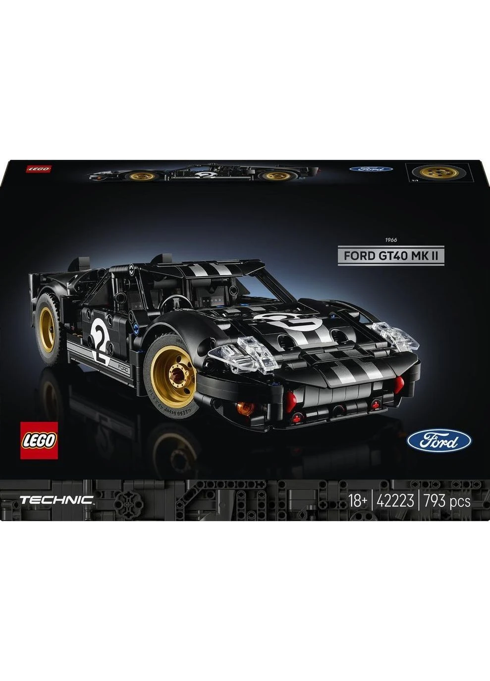 Конструктор Technic Гоночный автомобиль Ford GT40 MKII 1966 года Lego (376826524)