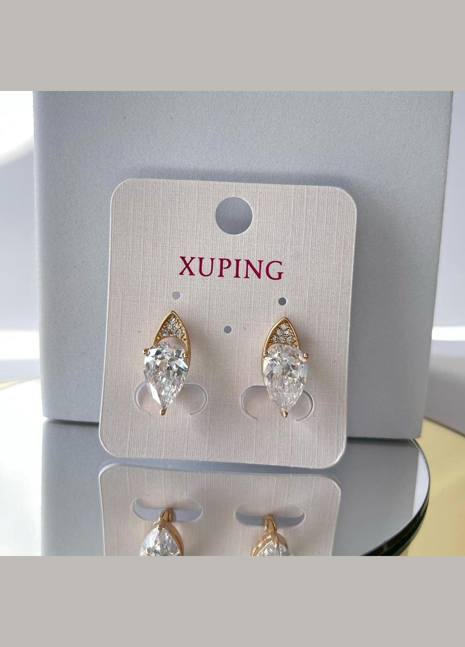 Серьги позолота Xuping Классические с камнями Золото 17.5 мм S15123 Xuping Jewelry (328943367)