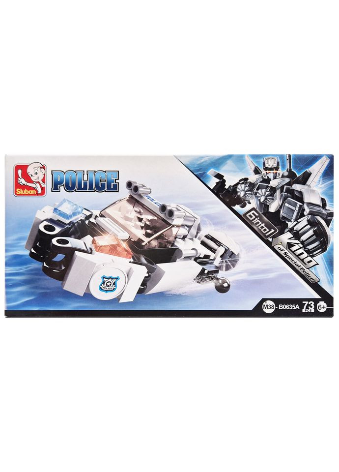 Детский конструктор Полицейская серия Police M38-B0635-1, 73 детали Sluban (333700275)