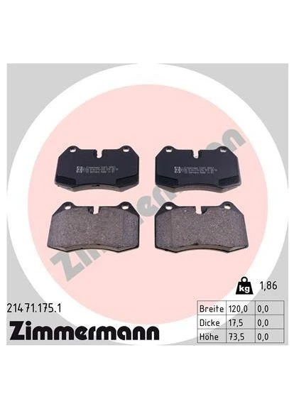 Колодка ZIMMERMANN (355340347)