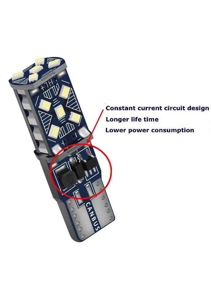 Светодиодная лампа W5W T10 4 Вт Canbus 15 SMD 2016 Белая No Brand (366301977)