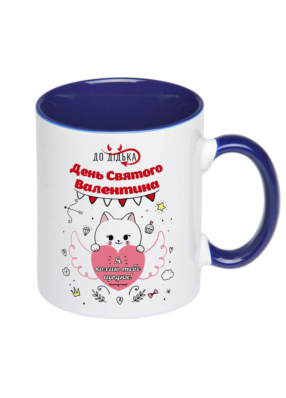 Чашка с принтом "К черту День Святого Валентина" 330мл (цвет) (18127) No Brand (312488109)